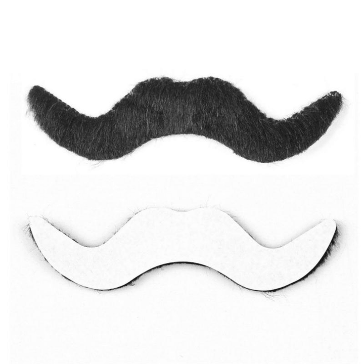 12Pcs Halloween Fake Self-Adhesive Stick-On Mustache Disguise Novelty Toys Set for Halloween Masquerade Party - Trendha
