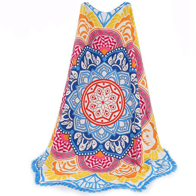 Honana WX-91 Bohemian Tapestry Totem Lotus Beach Towels Yoga Mat Camping Mattress Bikini Cover - Trendha