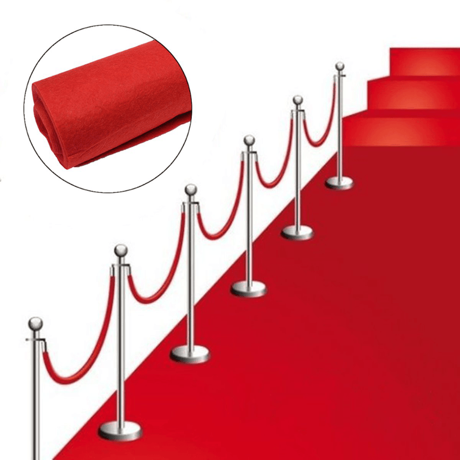 80 X 300Cm Red Carpet Wedding Runners Aisle Floor Rug Hollywood Party Decorations - Trendha