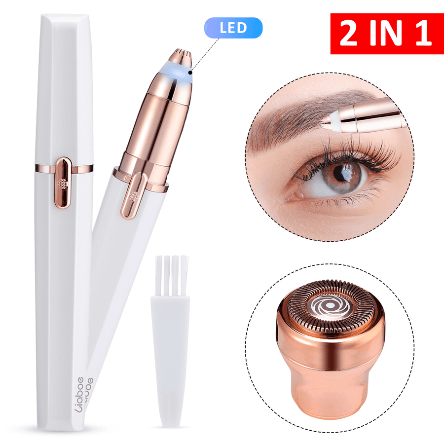 Hapord Eyebrow Hair Remover Hassle-Free Portable Eyebrow Hair Removal Razor with Light Battery Included - Trendha