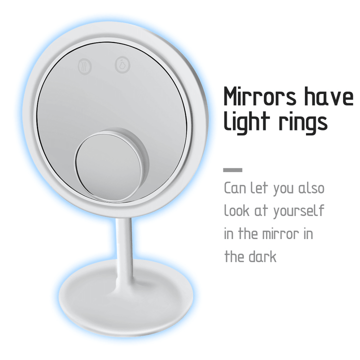 LED Mirror Makeup LED Light Vanity 5X Magnifying Mirrors with Fan LED Light - Trendha