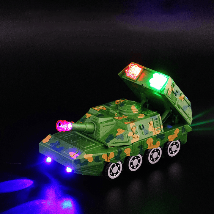 Electric Acousto-Optic Universal Wheel Transform Armed Vehicle Model with LED Lights Music Diecast Toy for Kids Gift - Trendha