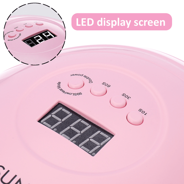 SUN19 80W LED Lamp Nail Dryer 36 Leds UV Lamp for Drying Gel LCD Display 10/30/60/99S Painless Sensor Manicure Nail Art Tools - Trendha