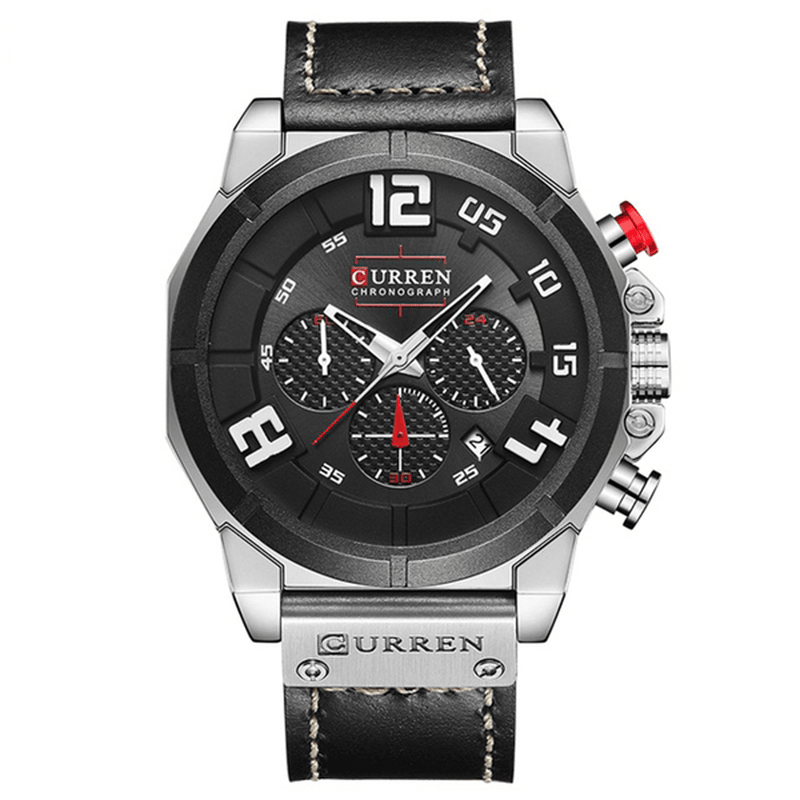 CURREN 8287 Chronograph Quartz Watch Display Date and Time Men Wrist Watch - Trendha
