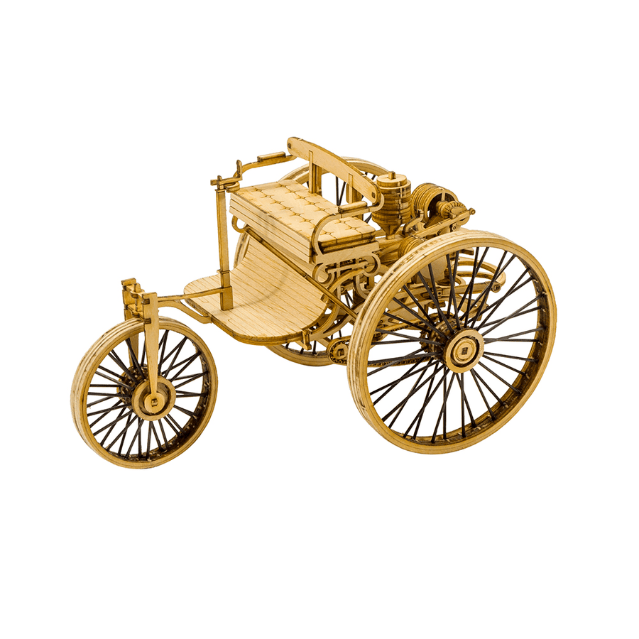 Simulation Bike Model DIY Wooden Assembled Vehicle Vintage II Static Collection Model Toy - Trendha