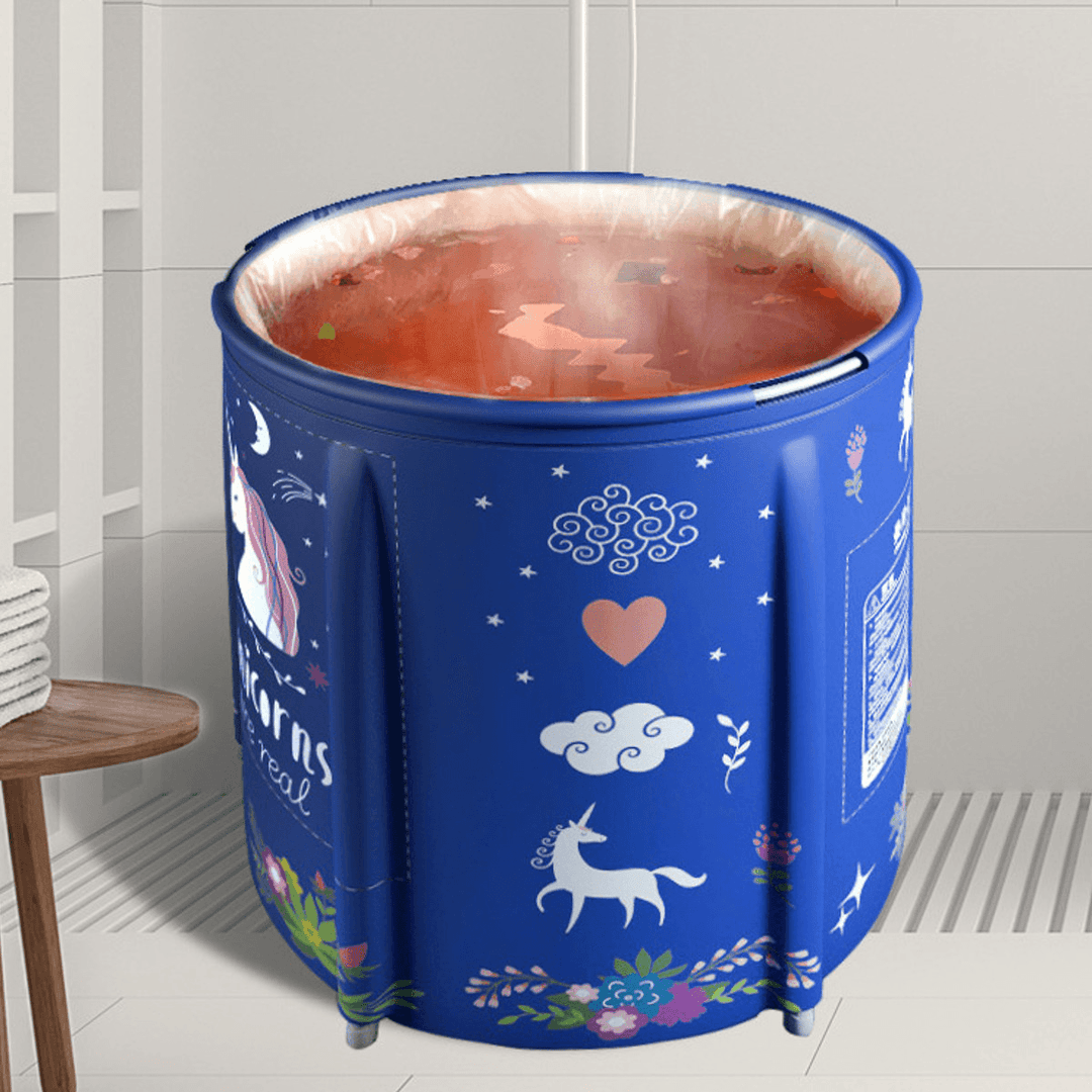 70Cm Folding Bathtub Portable Bath Bucket Adult Tub Baby Swimming Pool SPA Bathroom Home - Trendha