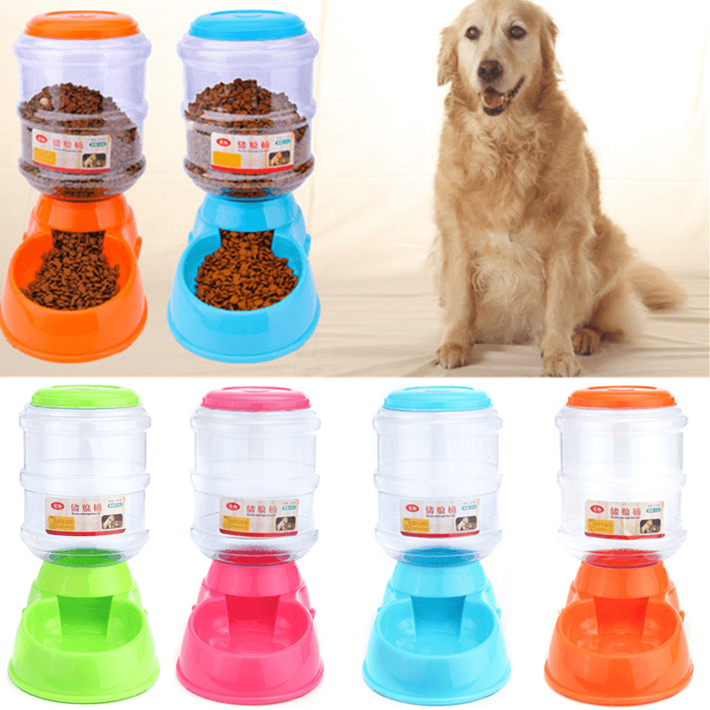 3.5L Automatic Pet Water Food Dispenser Dog Cat Large Feeder Pet Bowl - Trendha