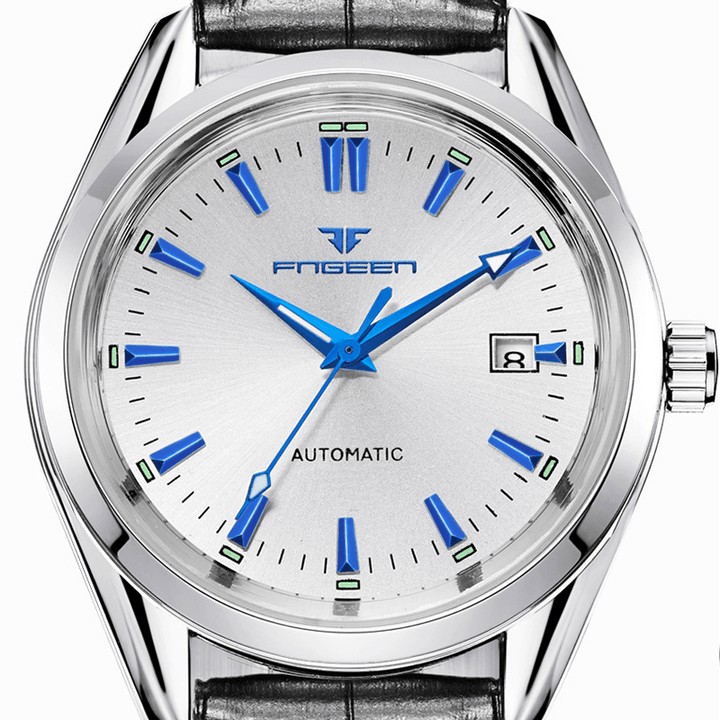 FNGENN Fashion Men Business Style Full Steel Watch Luminous Display Automatic Mechanical Watch - Trendha