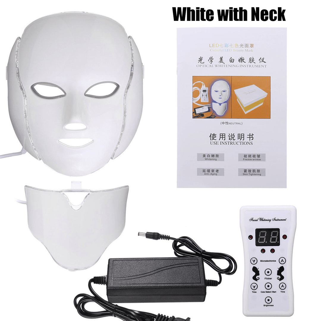 7 Color Light Beauty Instrument Facial Mask Instrument Mask Machine Facial Beauty Instrument LED Photodynamic Mask - Trendha