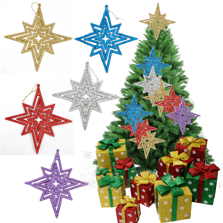 1Pc Star 15Cm Christmas Tree Pendant Ornaments Holiday Party Hanging Decoration Toys - Trendha