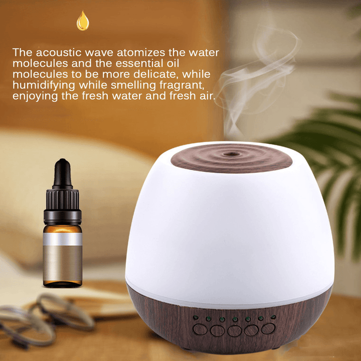 400Ml Electric Ultrasonic Air Mist Humidifier Purifier Aroma Diffuser Bluetooth Function with Colorful Lights for Home Car Office - Trendha