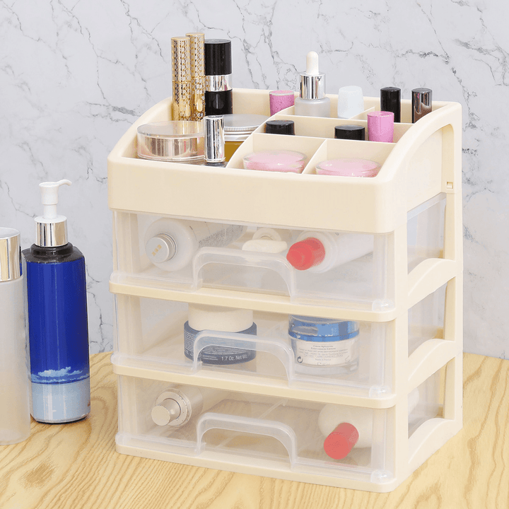 1/2/3 Layer Cosmetic Makeup Organiser Holder Tidy Storage Jewelry Box Shelf Cabinet Drawer - Trendha