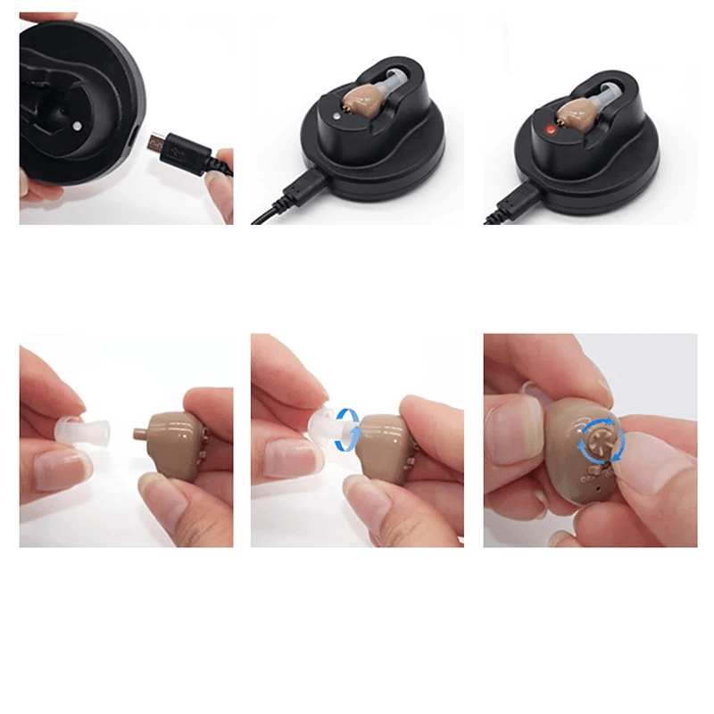 USB Rechargeable Hearing Aid Hearing Amplifier Ear Hearing Aid for the Elderly Sound Amplifier & Hearing Loss Aids - Trendha