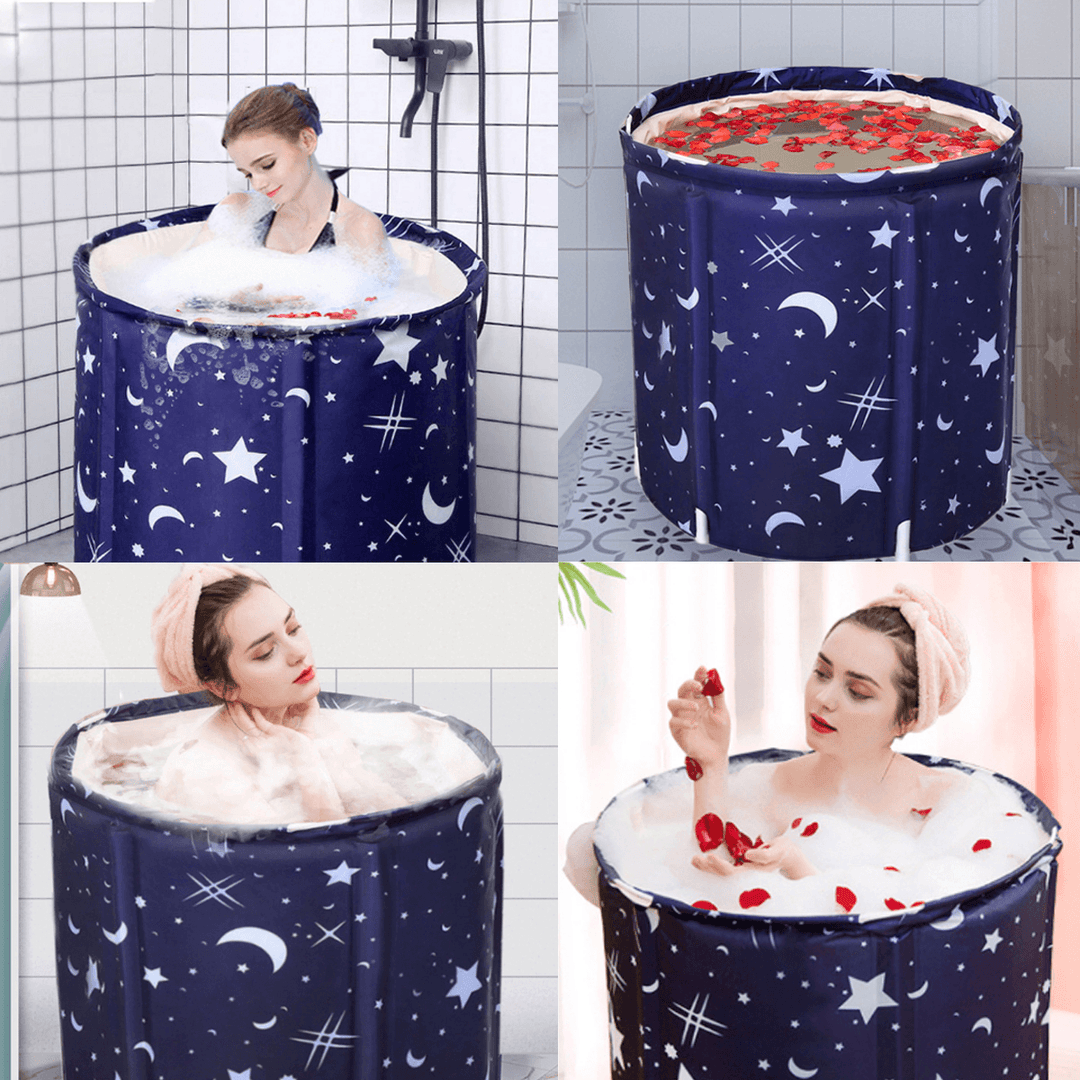 Portable Foldable Home Bath Bucket Thermal Warm Water Tub Thicken Spa for Bathroom - Trendha