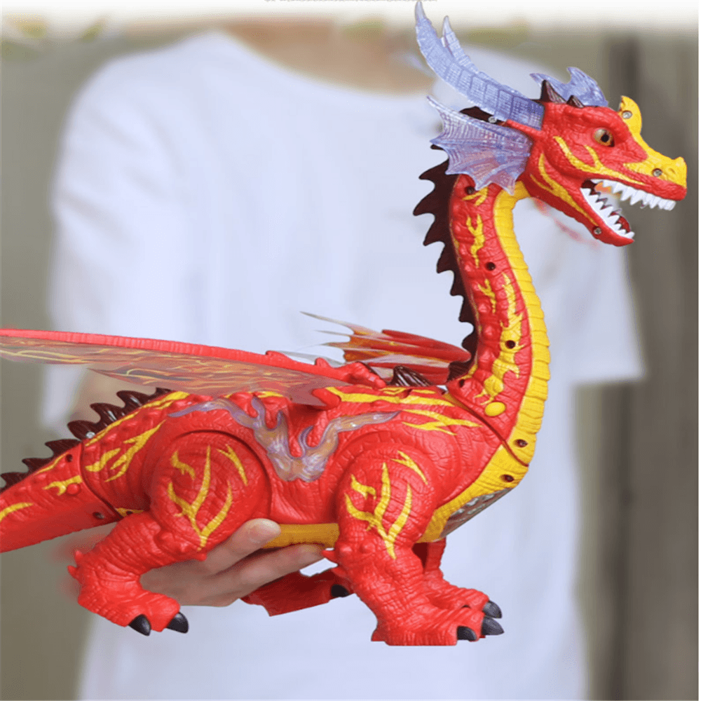 Simulation Dinosaur Model Toys Spray Flame Laying Eggs Walking - Trendha