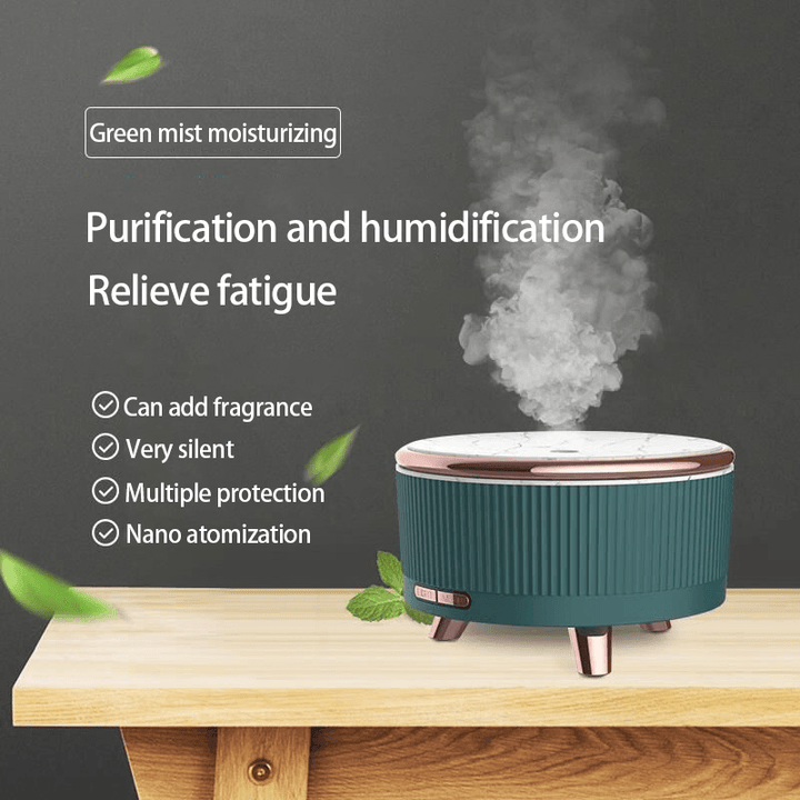 500Ml Mini Ultrasonic Air Humidifier Aroma Essential Oil Diffuser Low Noise with LED Light Fogger Mist Maker for Bedroom Office - Trendha