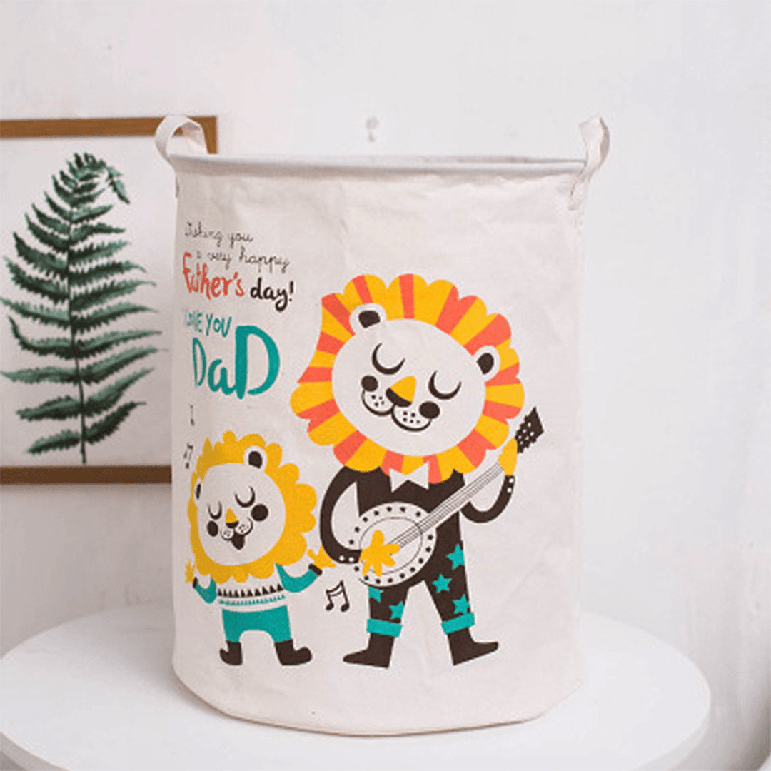 Cartoon Animals Cloth Laundry Basket Storage Bag Laundry Clothes Organizer Pack Toy Artifacts - Trendha