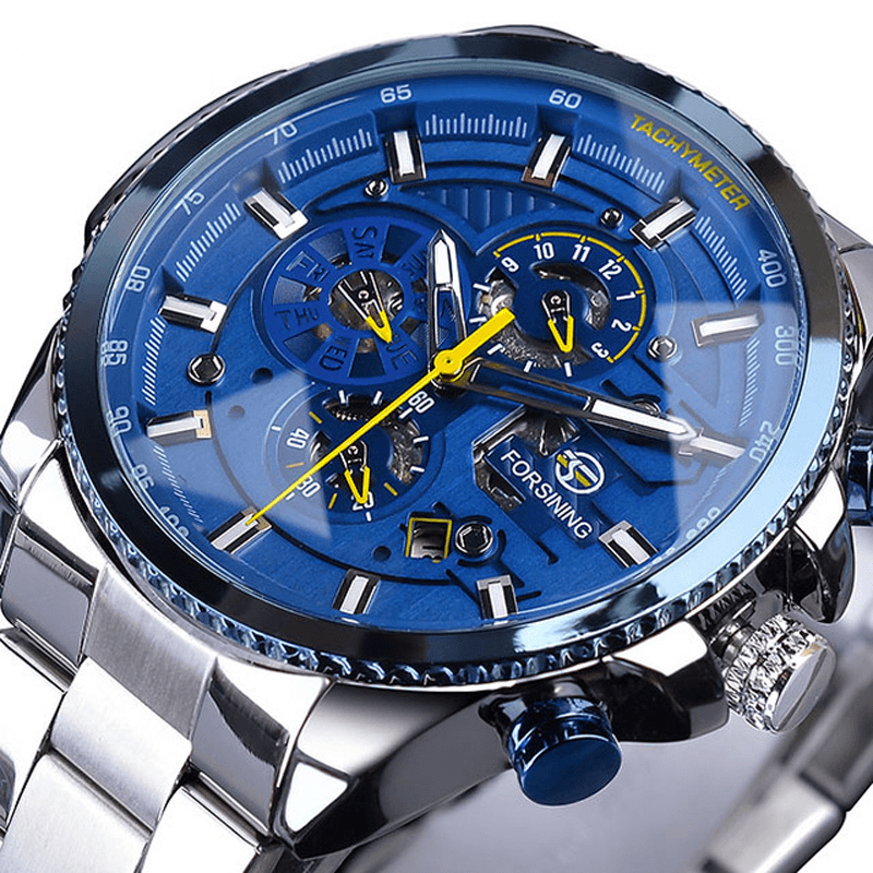 Forsining GMT1137 Fashion Men Watch Luminous Week Month Display Automatic Mechanical Watch - Trendha