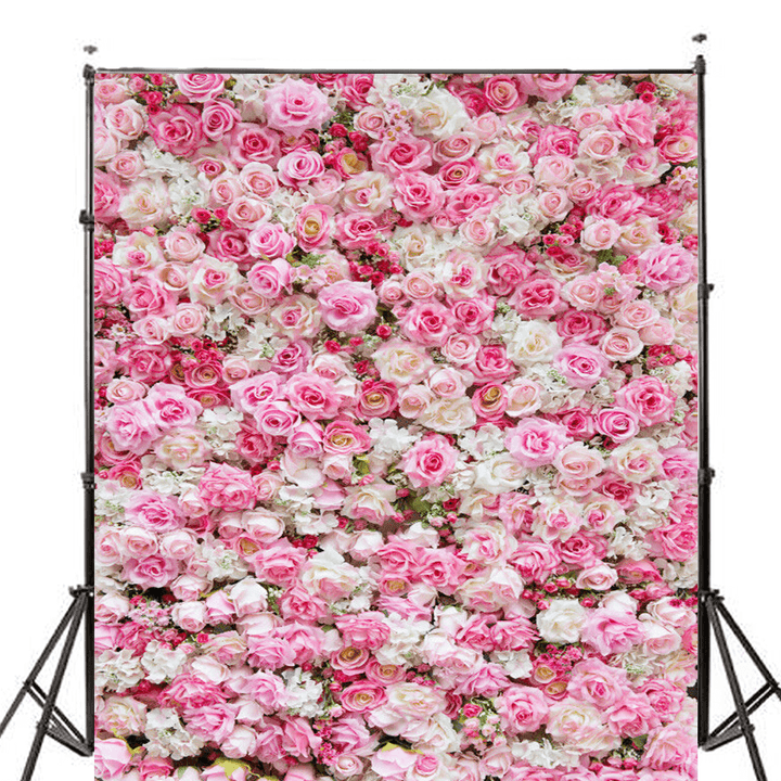 5X7Ft Wedding Rose Flowers Photography Backdrop Studio Prop Background - Trendha