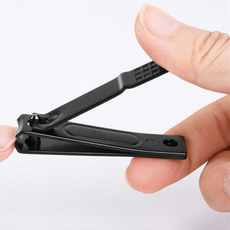 Carbon Stainless Steel Nail Clipper Black Nail Scissors Matte Scurb Nail Clipper Manicure Tools - Trendha