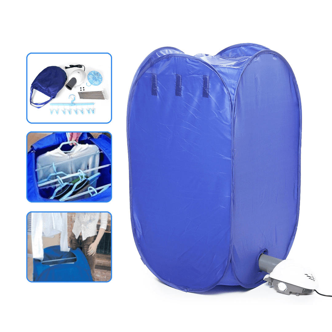 800W 110V Electric Foldable Clothes Dryer Machine Drying Clothing Bag Portable - Trendha