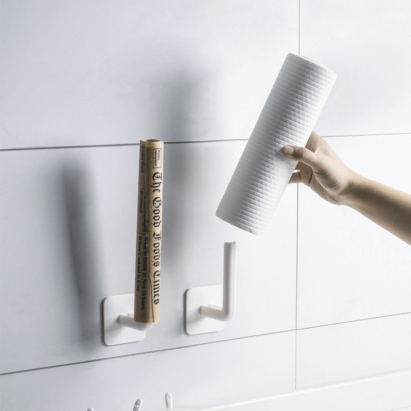 Roll Paper Holder Tissue Towel Storage Organizer Toilet Kitchen Bathroom Hanging Rack - Trendha