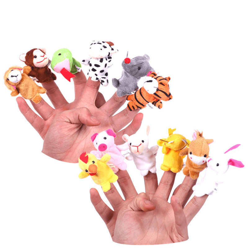 Christmas 7 Types Family Finger Puppets Set Soft Cloth Doll for Kids Childrens Gift Plush Toys - Trendha