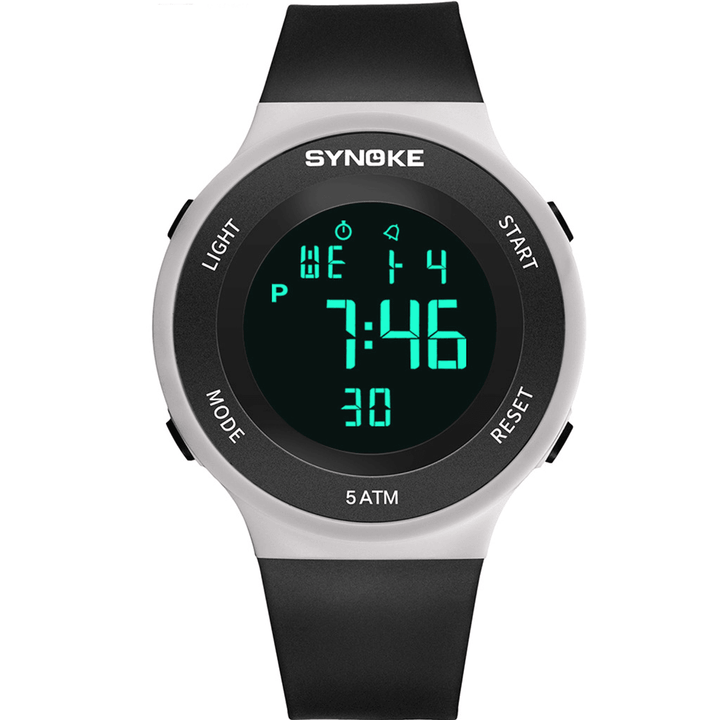 SYNOKE 9199 Fashion Student Watch 5ATM Waterproof Luminous Display Multi-Function Sport Digital Watch - Trendha