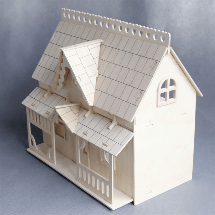 DIY Wooden Blocks Assembly Doll House Model Toys for Kids Gift - Trendha