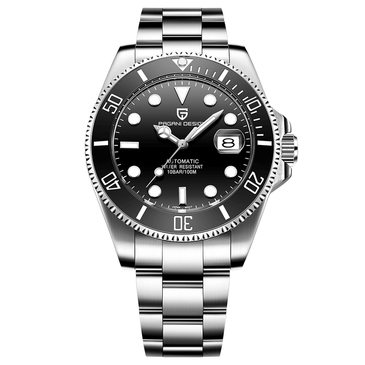PAGANI PD-1639 Fashion Calendar Men Full Steel Watch Automatic Mechanical Watch with Box - Trendha