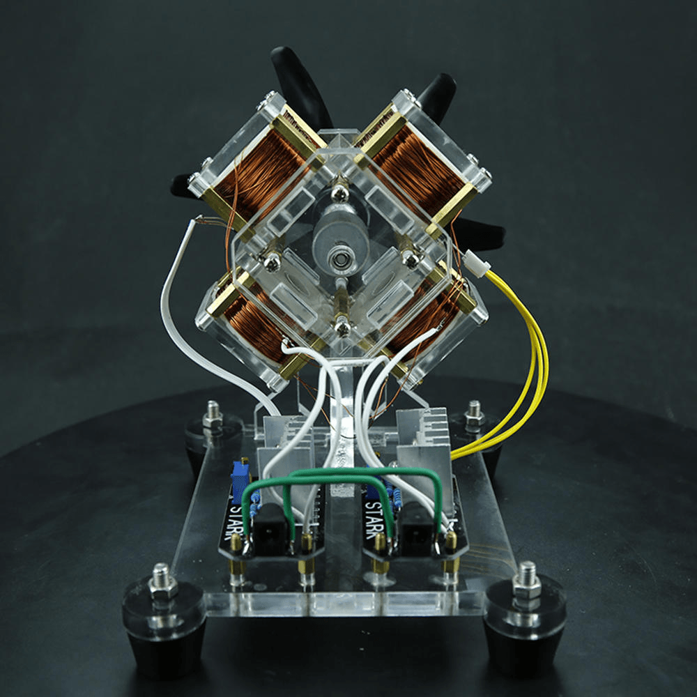 Stark Hall Sensor Brushless Motor Electric Machine Fan Blade High Speed DIY Physical Model Science Toy - Trendha