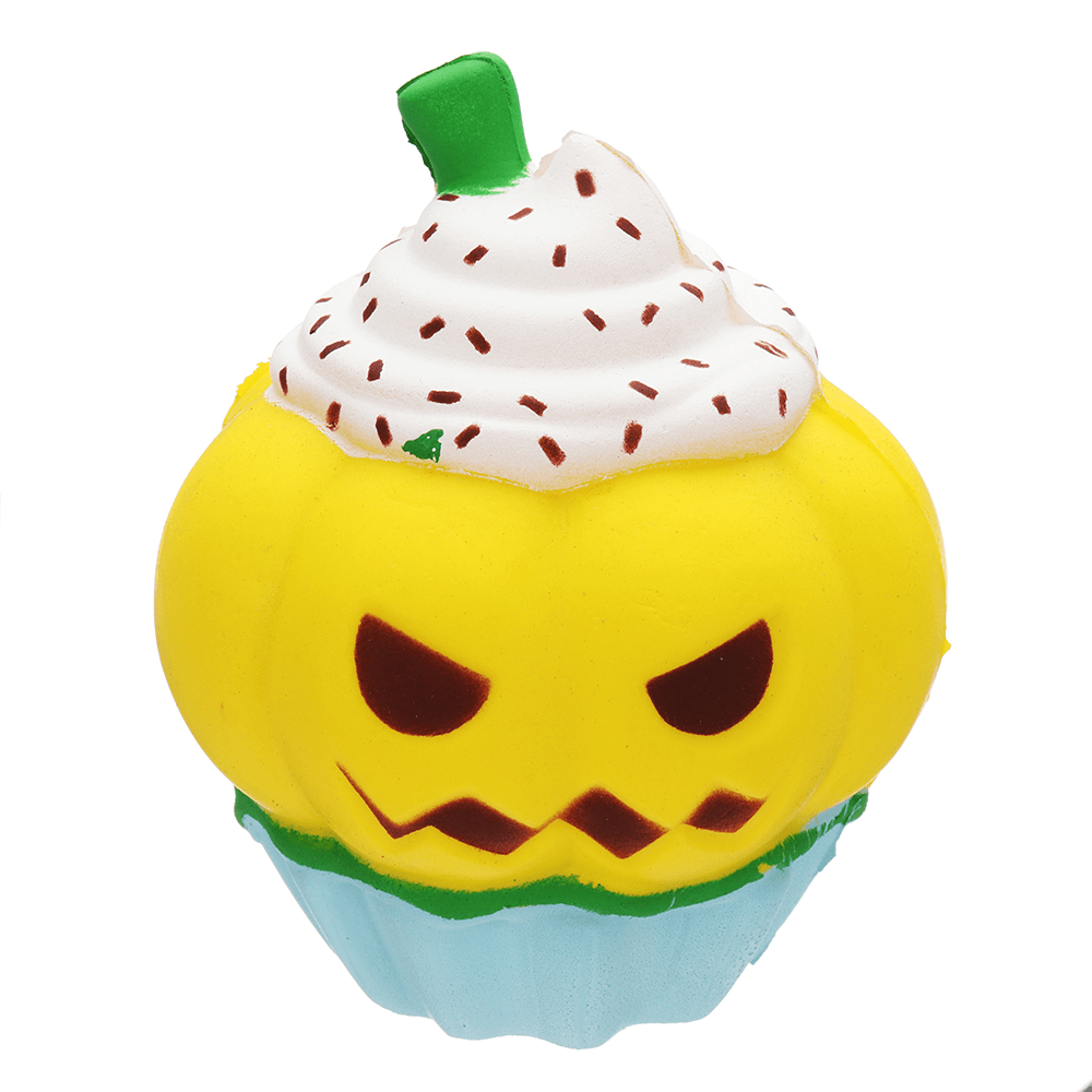 Halloween Pumpkin Ice Cream Squishy 13*10CM Slow Rising Soft Toy Gift Collection with Packaging - Trendha