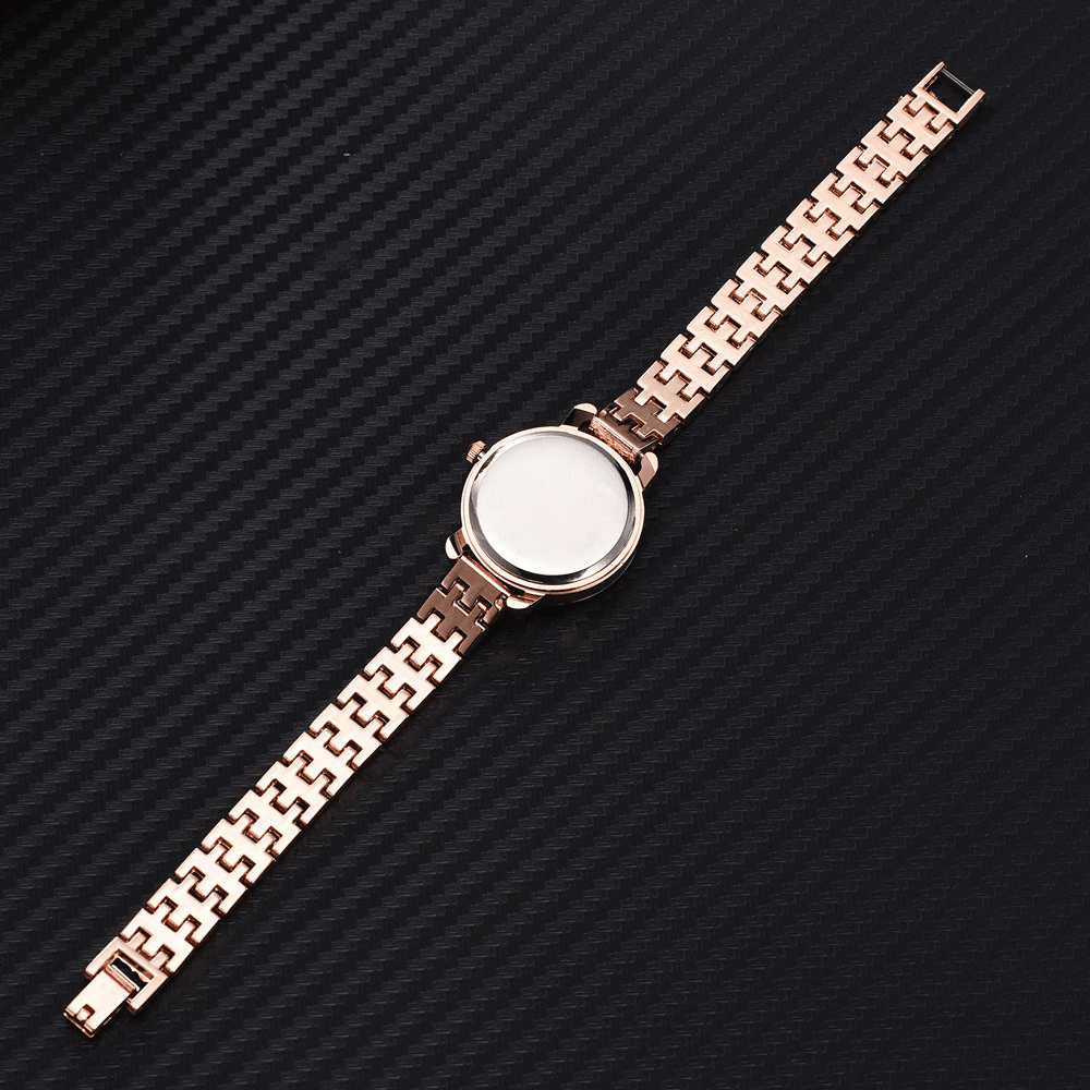 NAIDU Casual Style Decorative Ladies Wrist Watch Full Steel Band Quartz Watch - Trendha