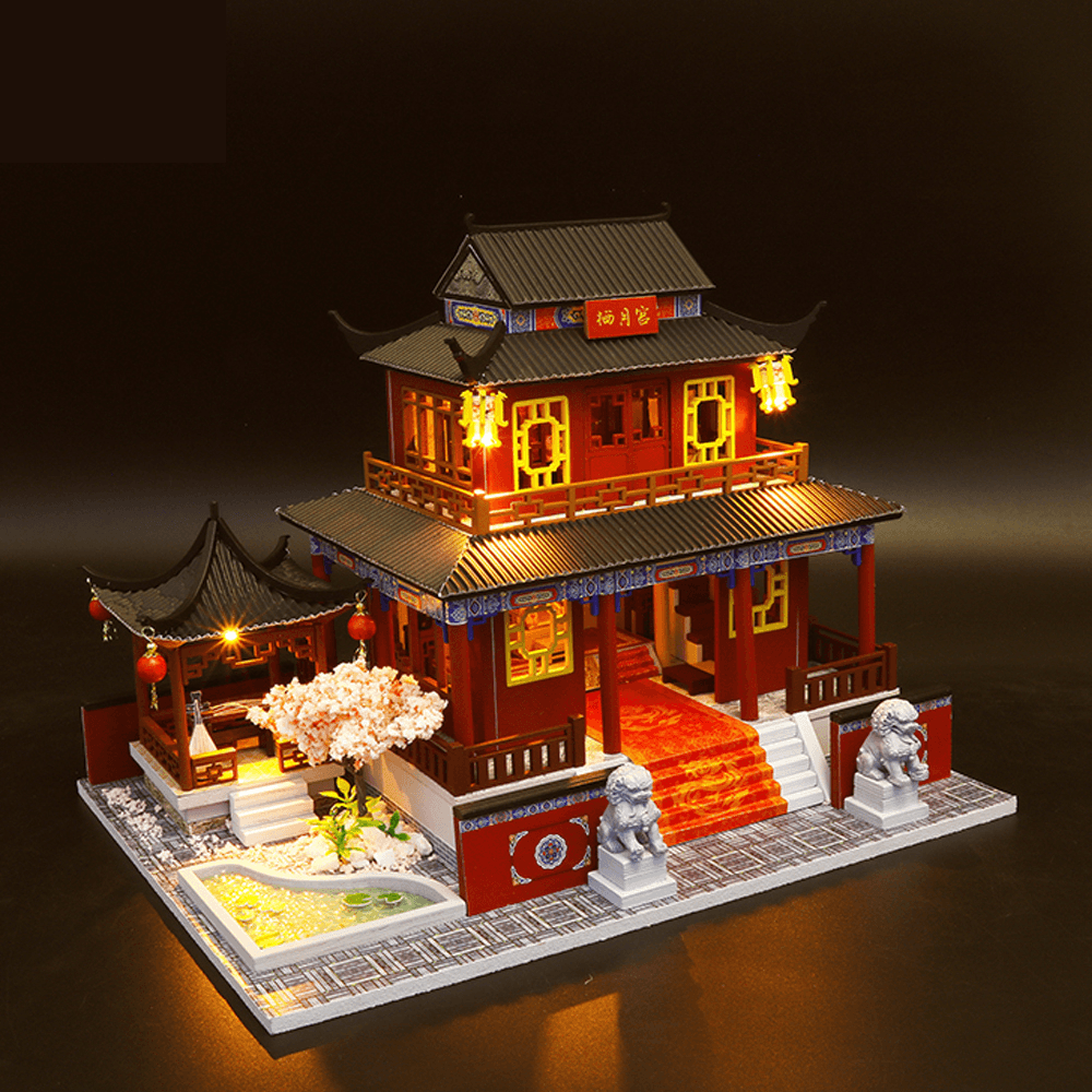 Hongda M909Z DIY Cabin Sansheng III Hand-Assembled Doll House Model Toy - Trendha