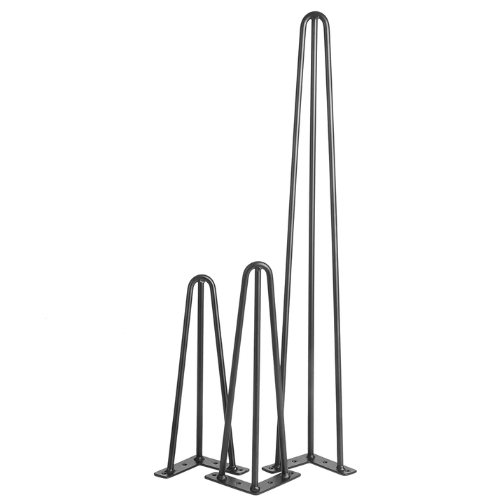 4Pcs Hairpin Legs Set Simple Triangle Shape Metal 3 Rods Desk Chair DIY Leg Accessories Set for Home Office Decoration - Trendha