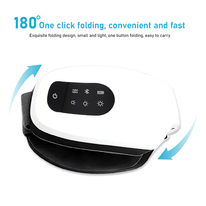 Electric Heating Massage Bluetooth Eye Massager Hot Compress Therapy Glasses Eye Care Fatigue Relief Machine - Trendha