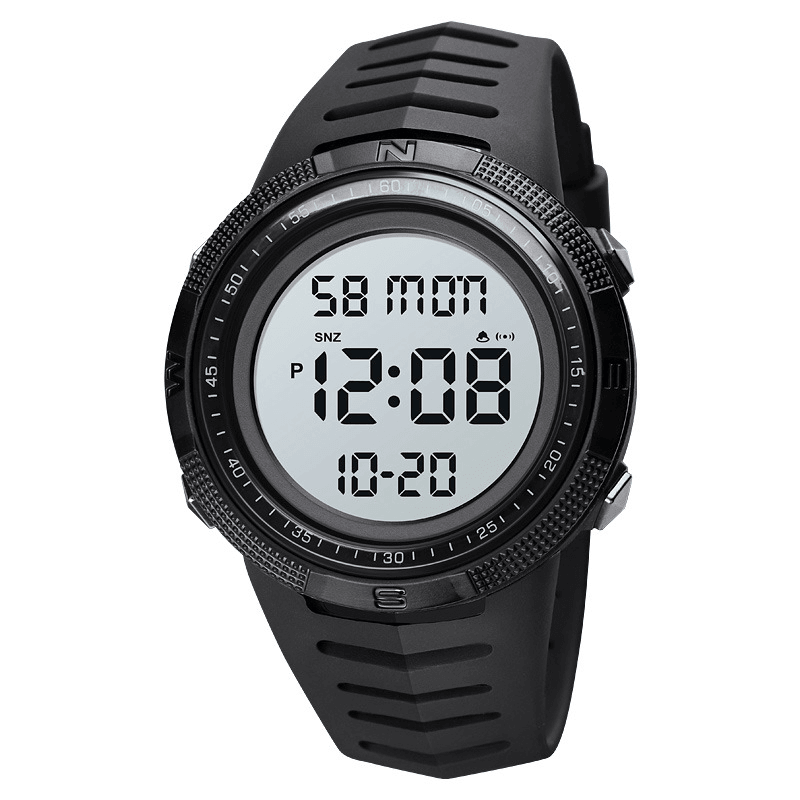 SKMEI 1632 Sport Watch Date Week Display Chronograph Stopwatch Waterproof LED Night Digital Watch - Trendha