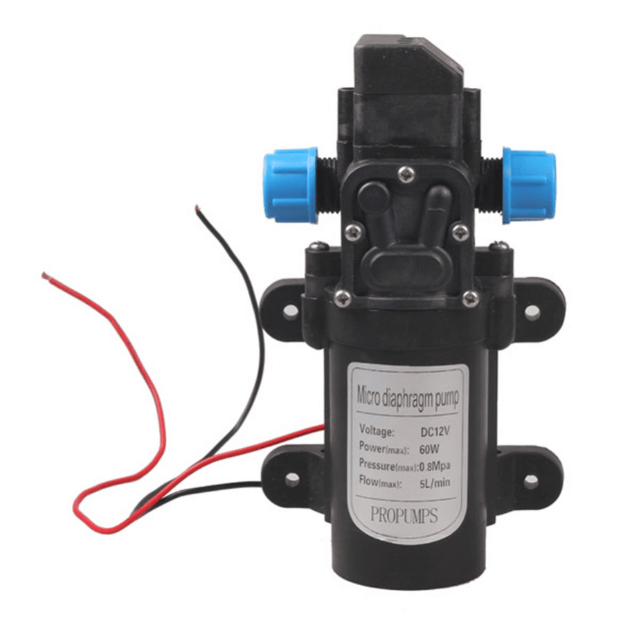 12V 60W High Pressure Micro Diaphragm Water Pump Automatic Switch 5L/Min Range 8M Diaphragm - Trendha