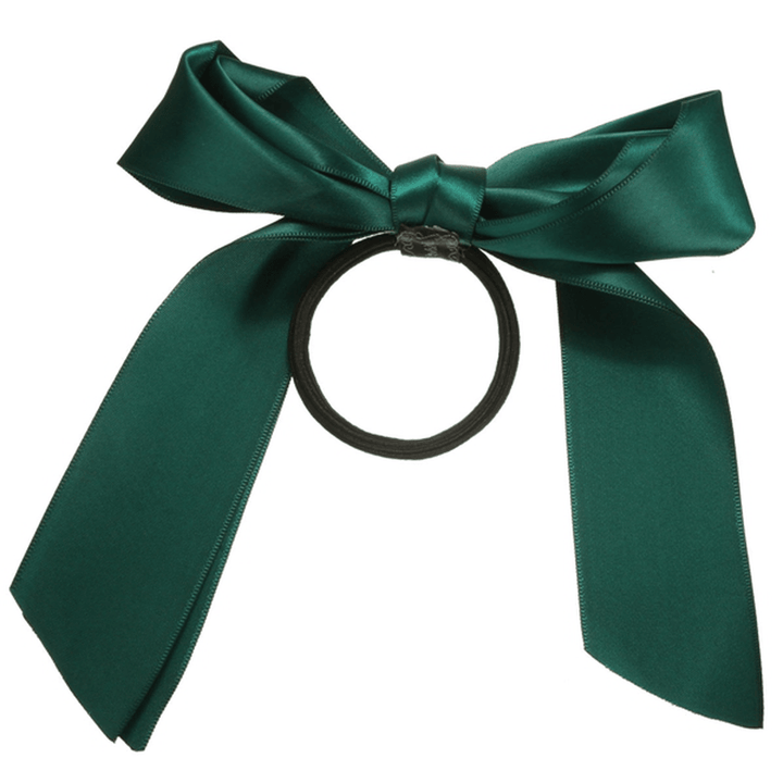 Multicolor Scrunchie Ponytail Holder Satin Ribbon Bow Bowknot Hair Band Rope - Trendha