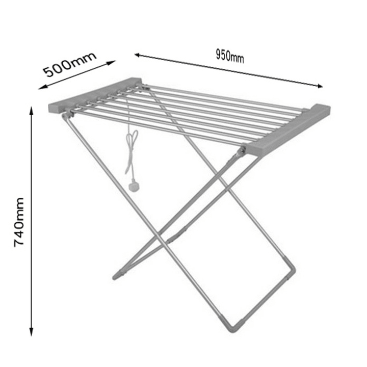 120W Portable Foldable Electric Cloth Dryer Drying Rack Thermostatic Clothes Drying Rack Household Aluminum Alloy Rack - Trendha