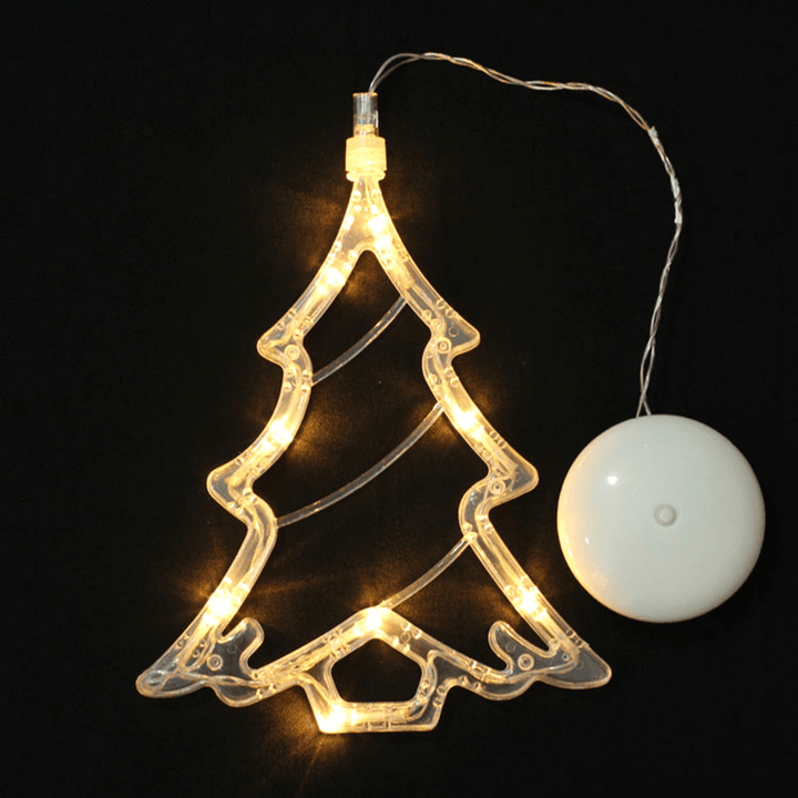 Christmas Window Pendant LED Light Glass Window Sucker Lamp Home Christmas Decorations Battery Operated - Trendha