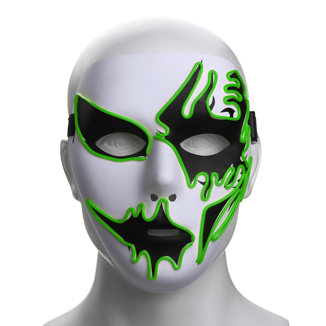 Halloween Mask LED Luminous Flashing Party Masks Light up Dance Halloween Cosplay Props - Trendha