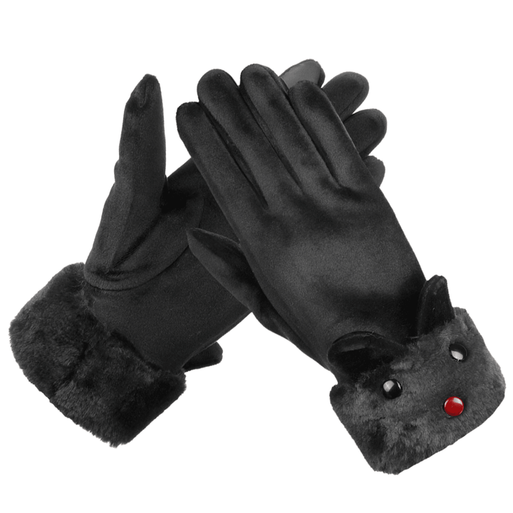 Winter Warm Women Gloves Outdoor Sport Touch Screen Windproof Full-Finger Gloves - Trendha