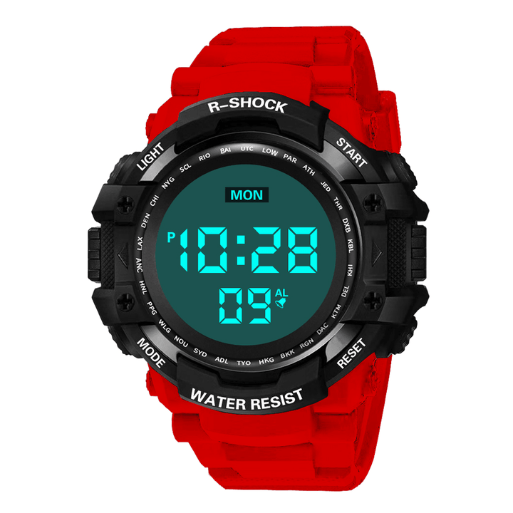 HONHX 53X-801 Men Men Luminous Display Stopwatch Alarm Clock Digital Watch - Trendha