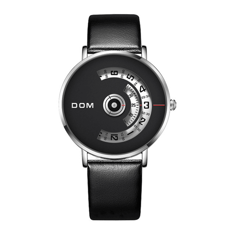 DOM M-1303 Fashion Men Watch Creative Dial 3ATM Waterproof Quartz Watch - Trendha