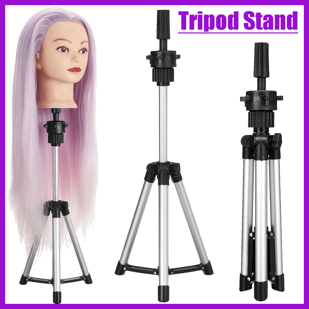 Adjustable Tripod Stand Salon Mannequin Head Wig Stand Hairdressing - Trendha