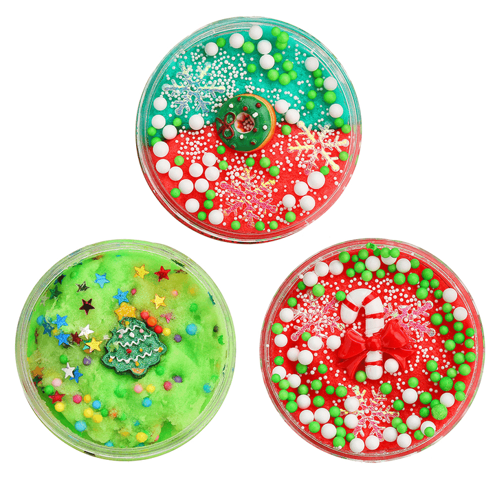 100ML Christmas Cloud Slime Squishy Scented Stress Clay Kids Toy Sludge Cotton Mud Plasticine Gifts - Trendha