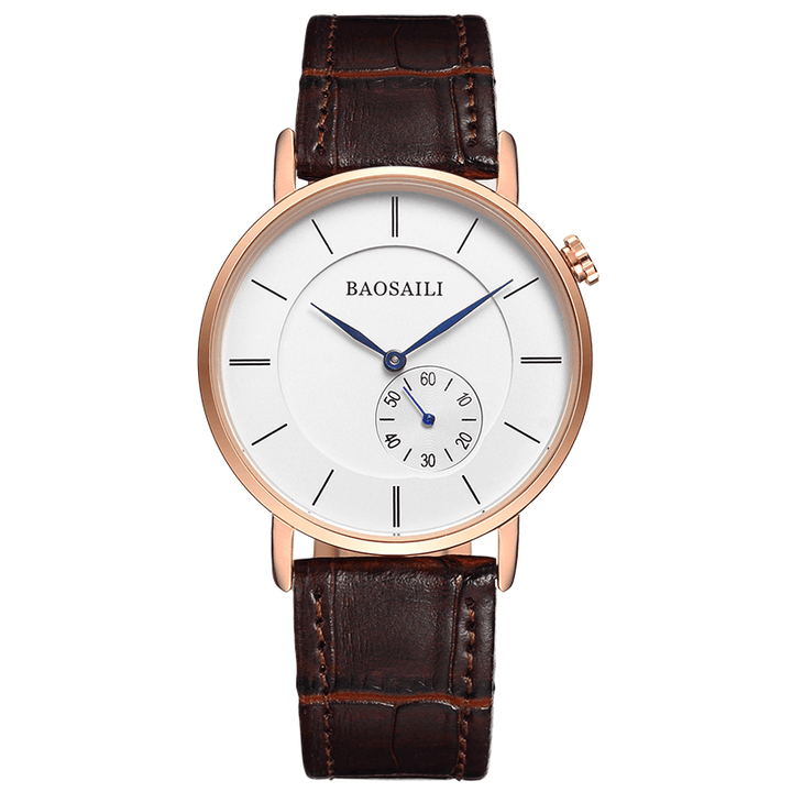 BAOSAILI BSL1045 Minimalist Men Wrist Watch Ultra Thin Dial Case Quartz Watch - Trendha