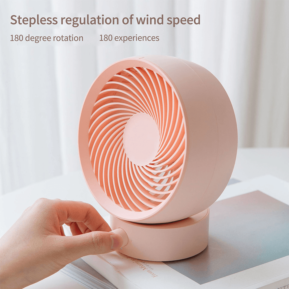 3Life 3W Desktop Fan Cooling Fan USB Air Circulation Fan Charging Stepless Adjustment Low Noise for Home Office - Trendha