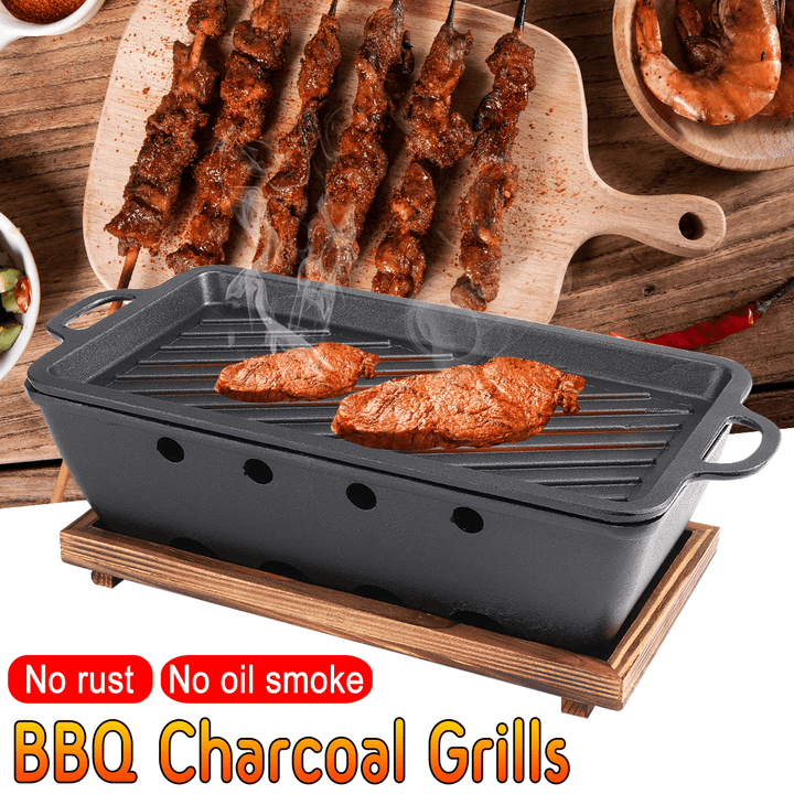 36*13*20CM Outdoor Mini BBQ Charcoal Grill Barbecue Kits for Garden Yard Party - Trendha